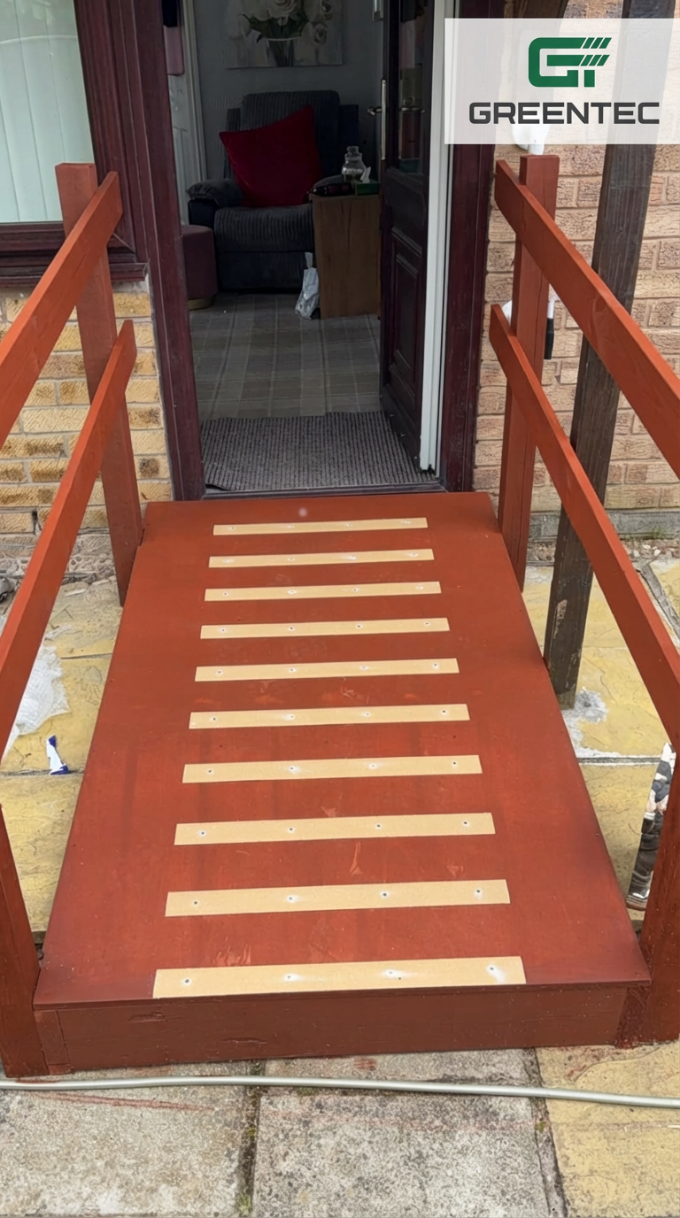 Bandes antidérapantes pour terrasses de 600 mm – Sécurité antidérapante en PRV robuste pour jardin, marches et patio
