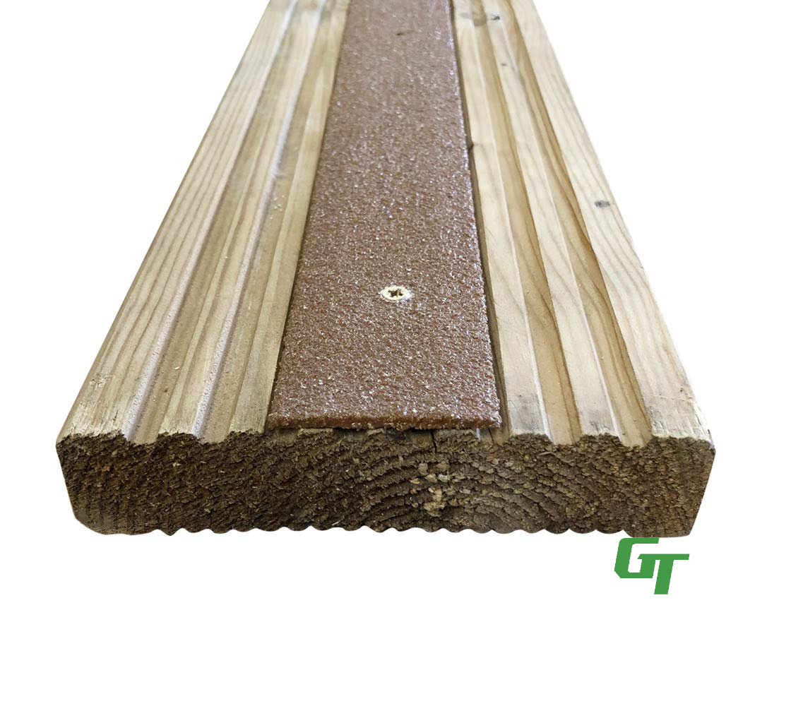 1pc 1000mm Anti Slip Decking Strips – Heavy Duty GRP Non Slip Safety Strips for Garden, Steps & Patio