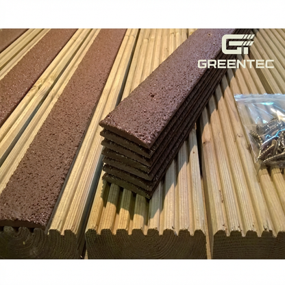 Brown Anti-Slip Decking Strips | 50mm Wide