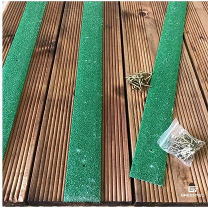 1 Stück 1000 mm Anti-Rutsch-Terrassendielenstreifen, vorgebohrt, mit kostenlosen Schrauben.