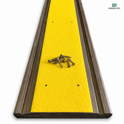 Lattes de terrasse antidérapantes en PRV GreenTec – 90 mm de large | 600 mm–1200 mm | Noir, Jaune, Marron