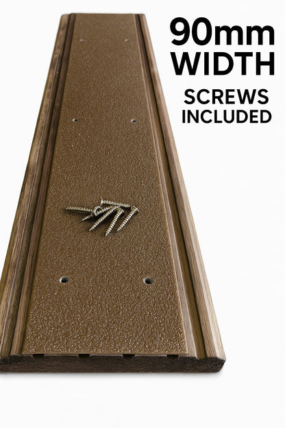 90mm Wide GRP Anti-Slip Decking Strips –  600mm, 1000mm, 1200mm – Black Yellow Brown