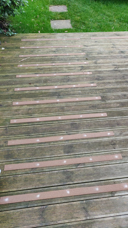 1pc 600mm Anti Slip Decking Strips – Heavy Duty GRP Non Slip Safety Strips for Garden, Steps & Patio