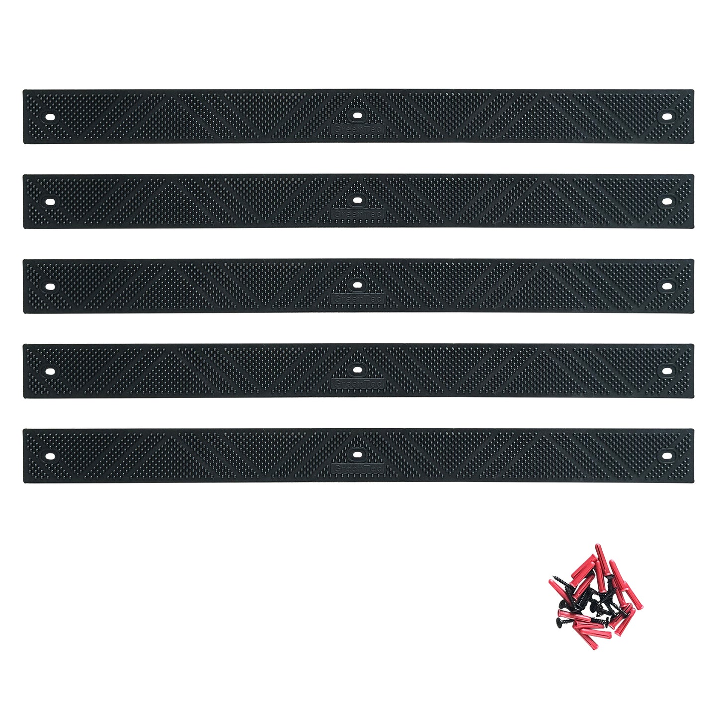 5 x Hard Wearing Polypropylene Anti Slip Strips with Fixings