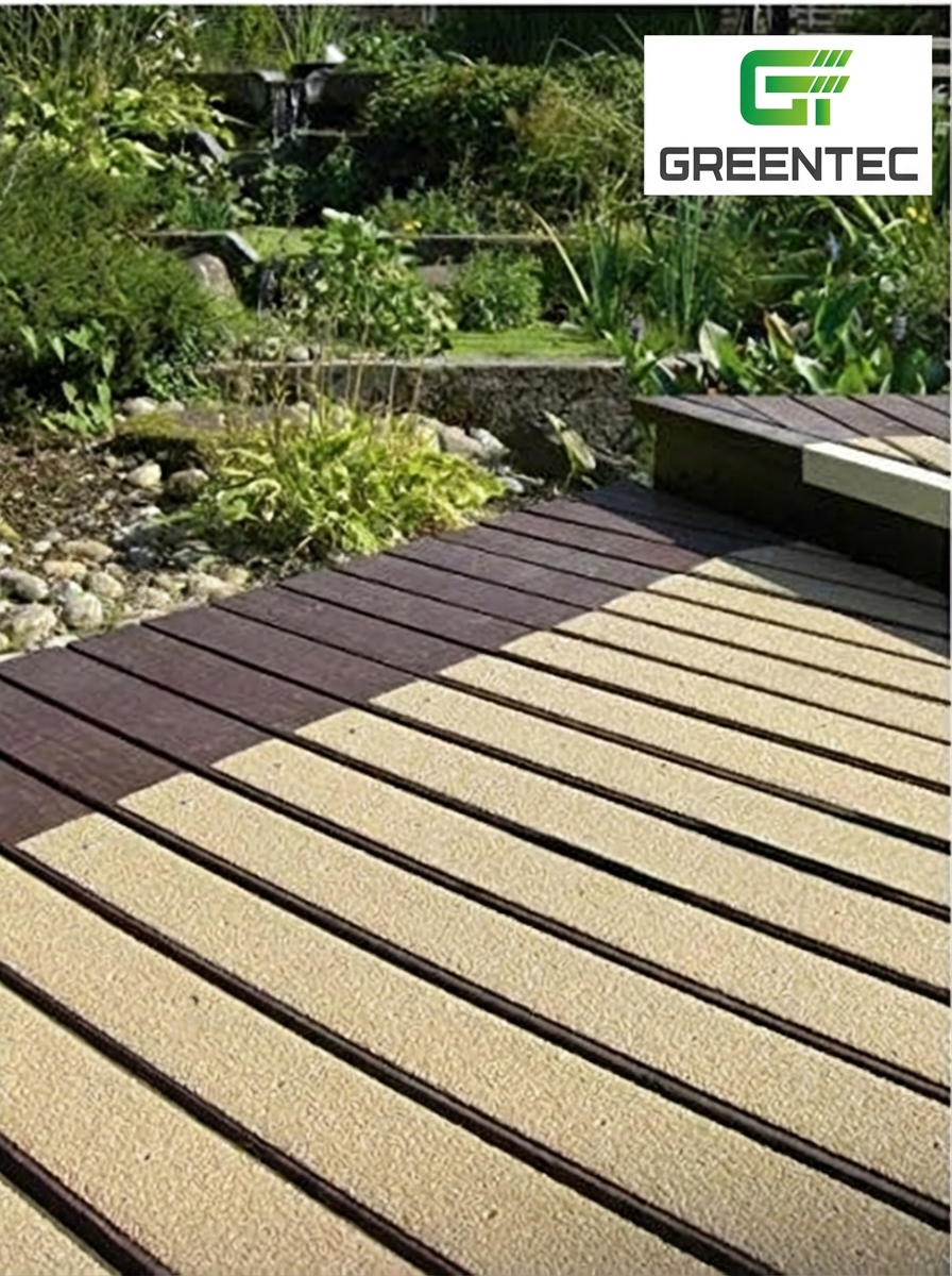 1 Stück 1000 mm Anti-Rutsch-Terrassendielenstreifen, vorgebohrt, mit kostenlosen Schrauben.