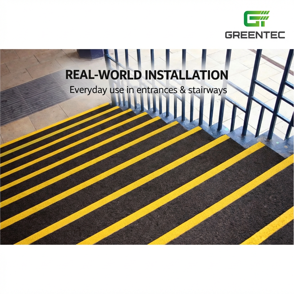 HEVAY DUTY GRP TREAD COVER ON STEPS