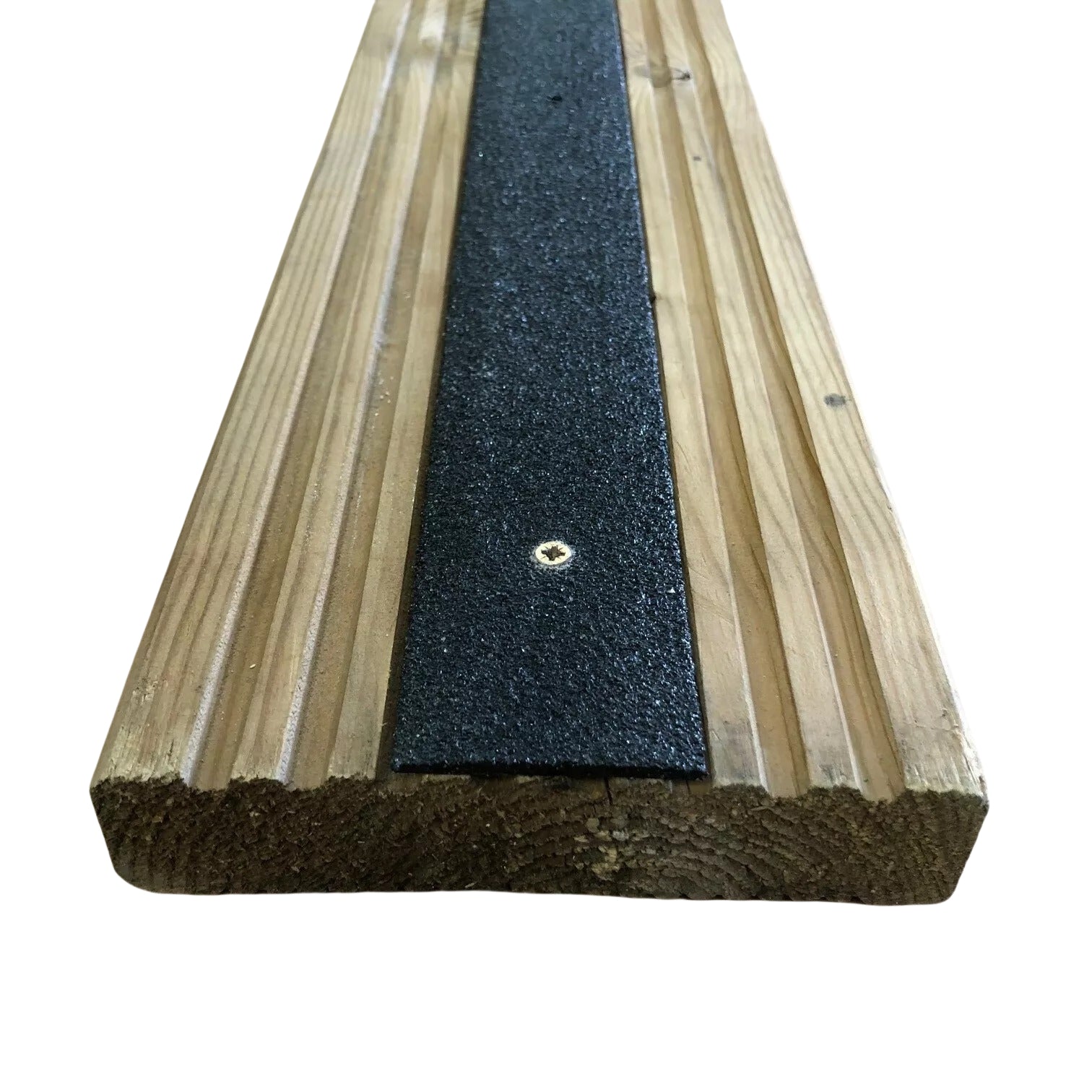 Close-up of anti-slip texture on 1200mm decking strip