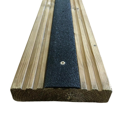 Close-up of anti-slip texture on 1200mm decking strip