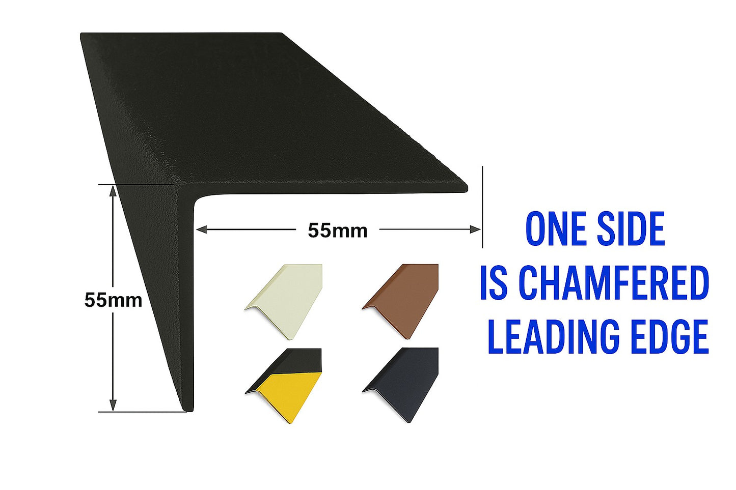 GRP Heavy Duty Anti-Slip Stair Nosing – 500mm to 3000mm