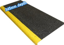 Load image into Gallery viewer, heavy-duty-GRP-anti-slip-stair-tread-cover-345mm-depth-black-yellow
