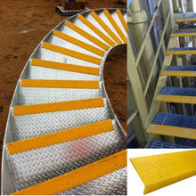 Load image into Gallery viewer, non-slip-stair-nosing-yellow-steps-stairways
